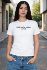 Star Wears Baby Tee Beyaz Tişört Tasarım 1