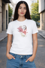 Star Wears Baby Tee Beyaz Tişört Tasarım 2