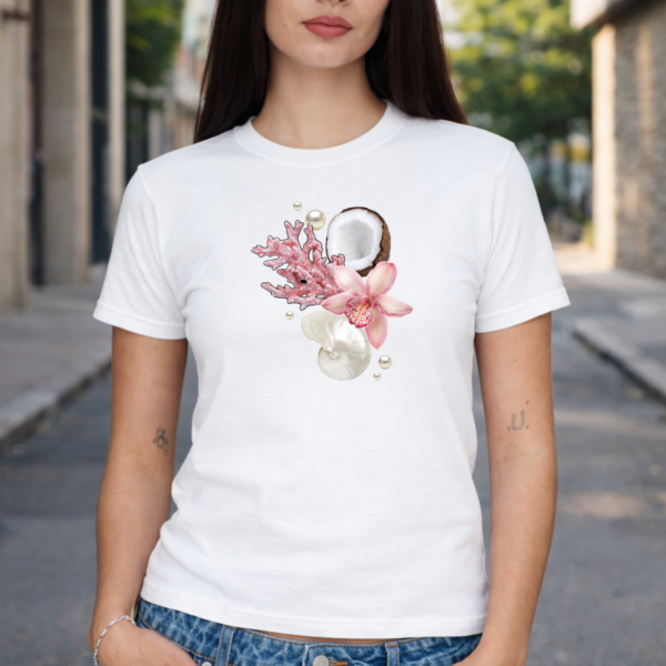 Star Wears Baby Tee Beyaz Tişört Tasarım 2