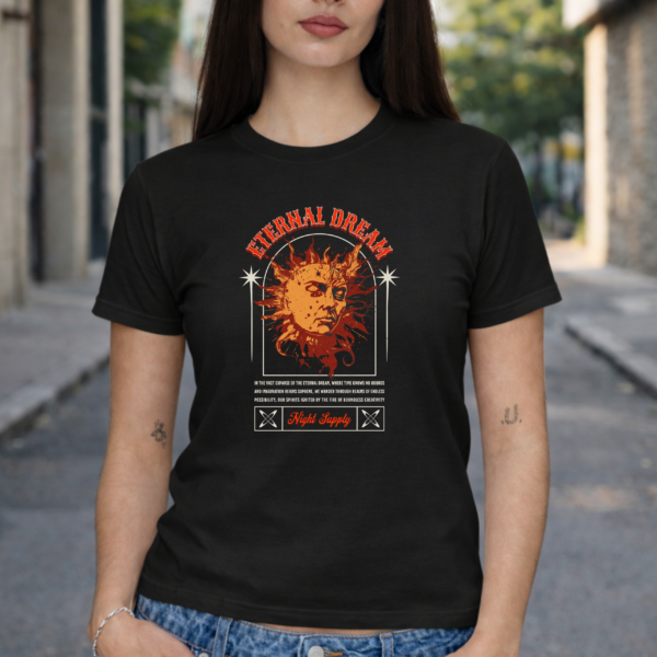 Star Wears Baby Tee Siyah Tasarım 3