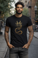 Star Wears Regular Siyah Tişört Tasarım 11