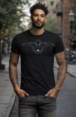 Star Wears Regular Siyah Tişört Tasarım 12