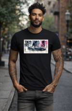 Star Wears Regular Siyah Tişört Tasarım 13