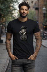 Star Wears Regular Siyah Tişört Tasarım 8