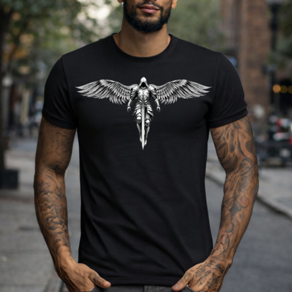 Star Wears Regular Siyah Tişört Tasarım 1