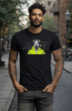 Star Wears Regular Siyah Tişört Tasarım 3