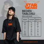 Star Wears Regular Siyah Tişört Tasarım 11 - Görsel 3