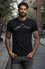 Star Wears Regular Siyah Tişört Tasarım 5