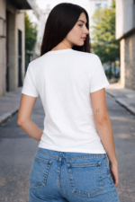 Star Wears Baby Tee Beyaz Tişört Tasarım 2 - Görsel 3